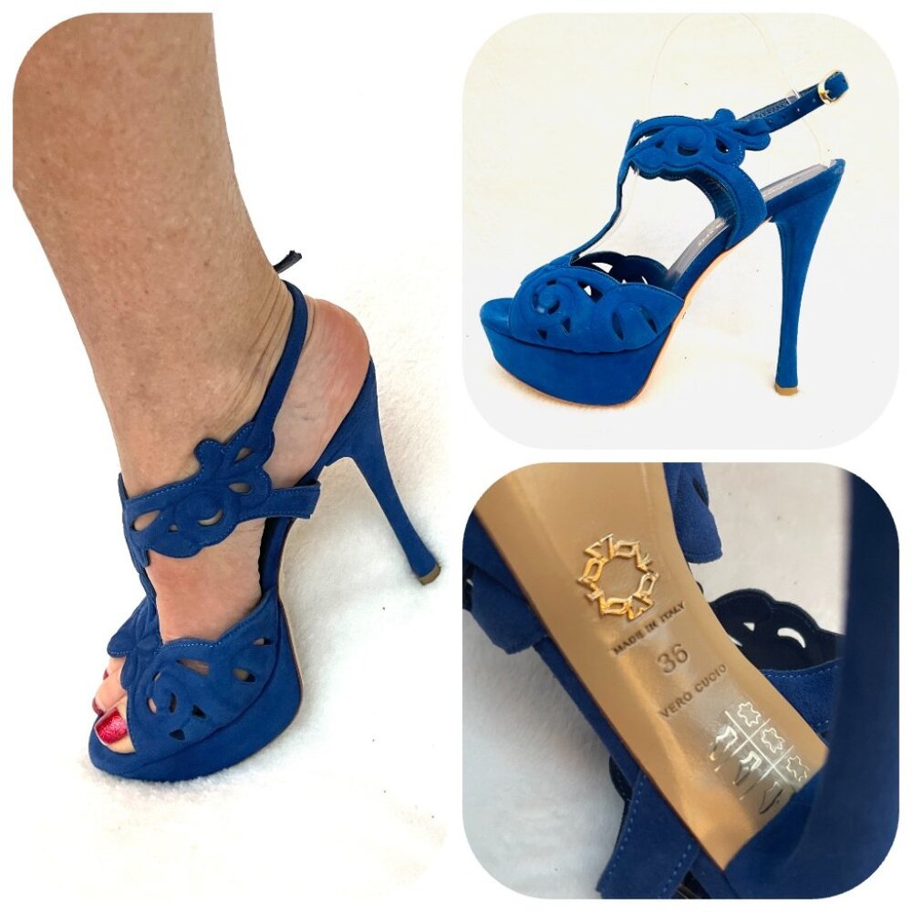 Carlo Pazolini Made in Italy Suede platform pump 6